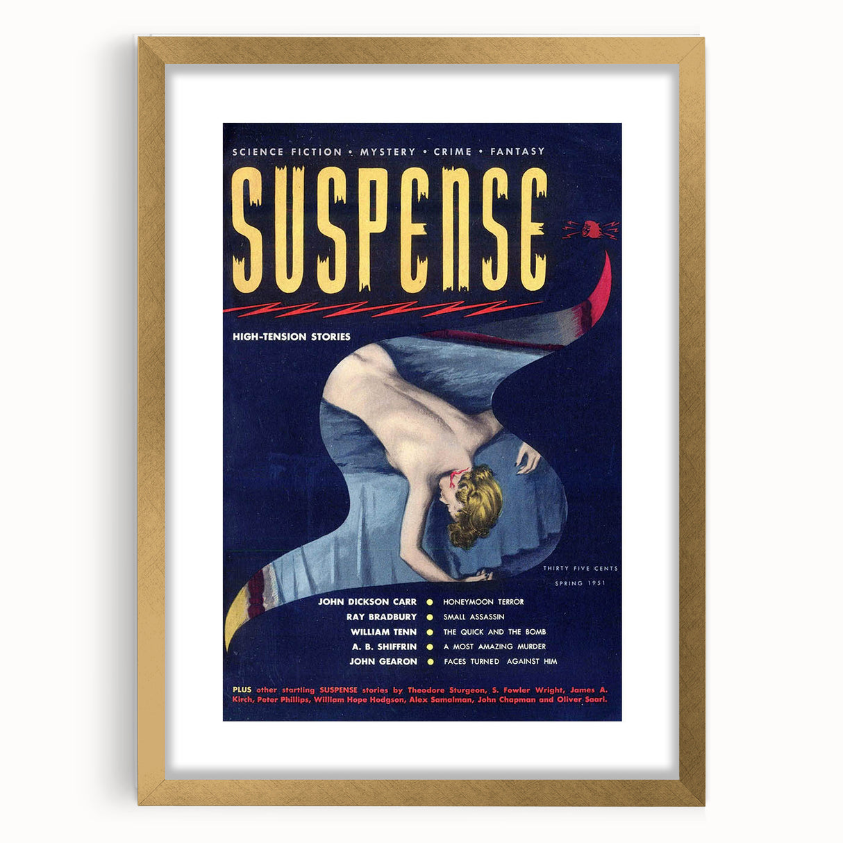 Vintage Magazine Cover Art - Suspense High-Tension Stories 1951