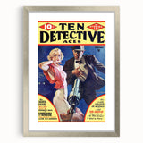 Vintage Magazine Cover Art - Ten Detective Aces The Silver Snare