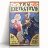 Vintage Magazine Cover Art - Ten Detective Aces The Silver Snare