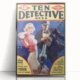Vintage Magazine Cover Art - Ten Detective Aces The Silver Snare