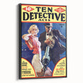 Vintage Magazine Cover Art - Ten Detective Aces The Silver Snare