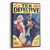 Vintage Magazine Cover Art - Ten Detective Aces The Silver Snare