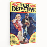 Vintage Magazine Cover Art - Ten Detective Aces The Silver Snare