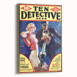 Vintage Magazine Cover Art - Ten Detective Aces The Silver Snare