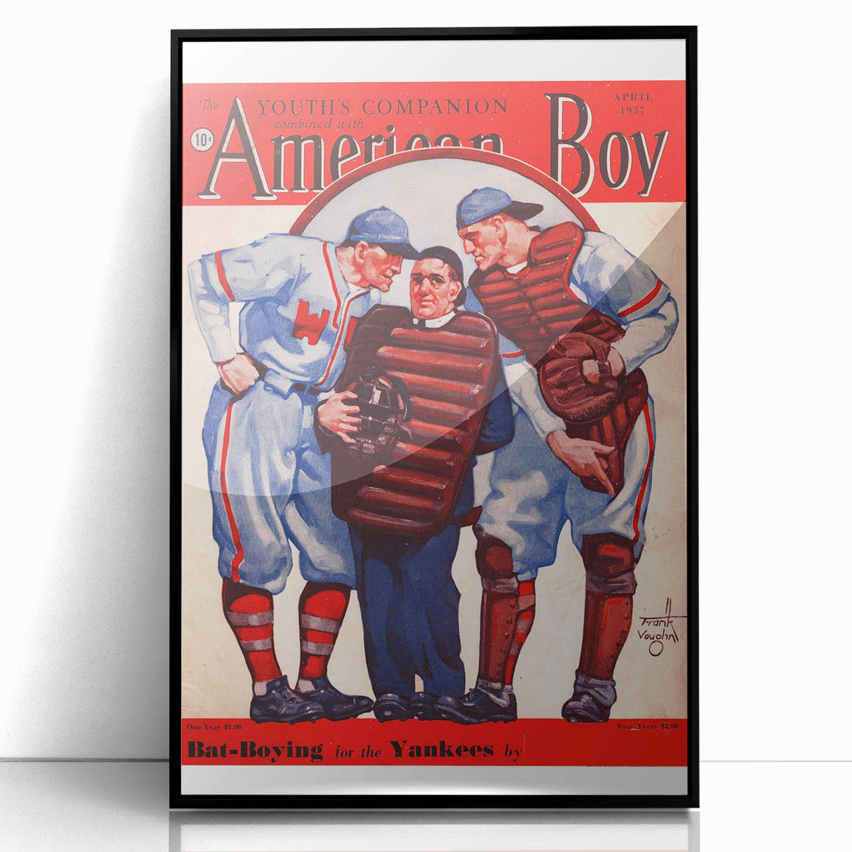 Vintage Magazine Cover Art - American Boy Bat-Boying for the Yankees