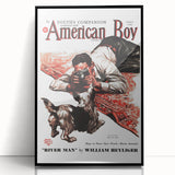 Vintage Magazine Cover Art - American Boy River Man April 1938