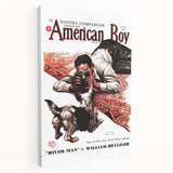 Vintage Magazine Cover Art - American Boy River Man April 1938