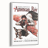 Vintage Magazine Cover Art - American Boy River Man April 1938