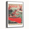 Vintage Magazine Cover Art - American Boy August 1936 Canoe Adventure