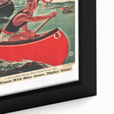 Vintage Magazine Cover Art - American Boy August 1936 Canoe Adventure