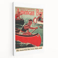 Vintage Magazine Cover Art - American Boy August 1936 Canoe Adventure