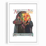 Vintage Magazine Cover Art - American Boy December 1931 Merrie Christmas