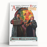 Vintage Magazine Cover Art - American Boy December 1931 Merrie Christmas
