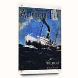 Vintage Magazine Cover Art - American Boy February 1937 Wildcat