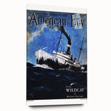 Vintage Magazine Cover Art - American Boy February 1937 Wildcat
