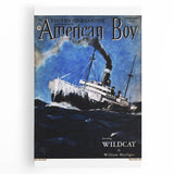 Vintage Magazine Cover Art - American Boy February 1937 Wildcat