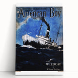 Vintage Magazine Cover Art - American Boy February 1937 Wildcat
