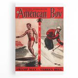 Vintage Magazine Cover Art - American Boy January 1937 Swamp Man