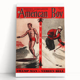 Vintage Magazine Cover Art - American Boy January 1937 Swamp Man
