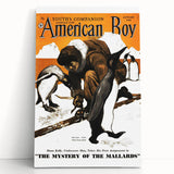 Vintage Magazine Cover Art - American Boy January 1938 Mystery of Mallards