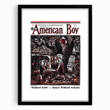 Vintage Magazine Cover Art - American Boy July 1937 Stained Gold