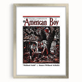 Vintage Magazine Cover Art - American Boy July 1937 Stained Gold