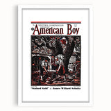 Vintage Magazine Cover Art - American Boy July 1937 Stained Gold