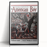 Vintage Magazine Cover Art - American Boy July 1937 Stained Gold