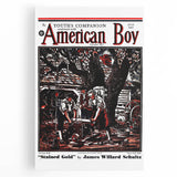 Vintage Magazine Cover Art - American Boy July 1937 Stained Gold