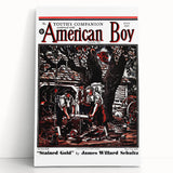 Vintage Magazine Cover Art - American Boy July 1937 Stained Gold