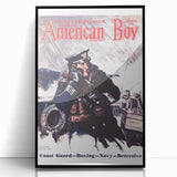 Vintage Magazine Cover Art - American Boy March 1938 Coast Guard