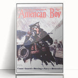 Vintage Magazine Cover Art - American Boy March 1938 Coast Guard