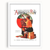 Vintage Magazine Cover Art - American Boy May 1930 Westbound Mail