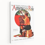 Vintage Magazine Cover Art - American Boy May 1930 Westbound Mail