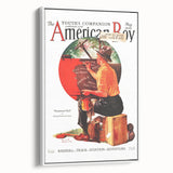 Vintage Magazine Cover Art - American Boy May 1930 Westbound Mail