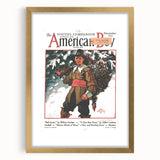 Vintage Magazine Cover Art - American Boy November 1931 Ball Carrier
