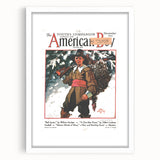 Vintage Magazine Cover Art - American Boy November 1931 Ball Carrier