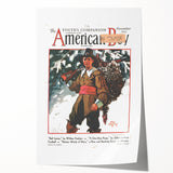 Vintage Magazine Cover Art - American Boy November 1931 Ball Carrier