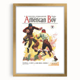 Vintage Magazine Cover Art - American Boy October 1933 Football