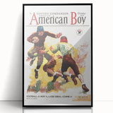 Vintage Magazine Cover Art - American Boy October 1933 Football