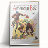 Vintage Magazine Cover Art - American Boy October 1933 Football