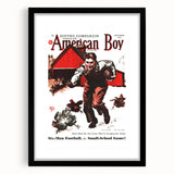 Vintage Magazine Cover Art - American Boy September 1937 Six-Man Football