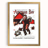 Vintage Magazine Cover Art - American Boy September 1937 Six-Man Football