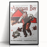 Vintage Magazine Cover Art - American Boy September 1937 Six-Man Football