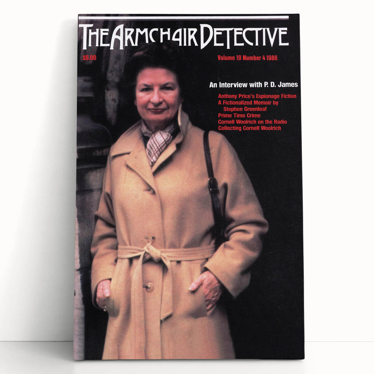 Vintage Magazine Cover Art - The Armchair Detective, 1986