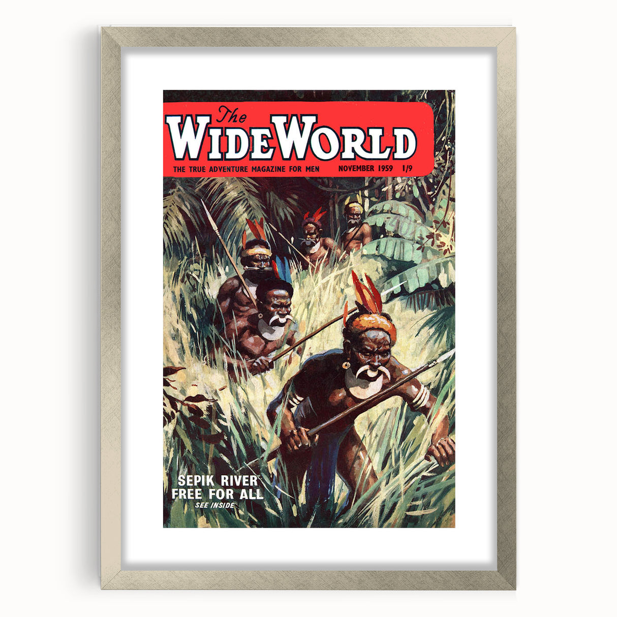Sepik River Free for All - Vintage Magazine Cover Wall Art