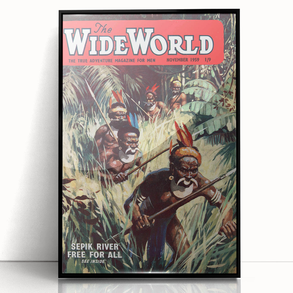 Sepik River Free for All - Vintage Magazine Cover Wall Art