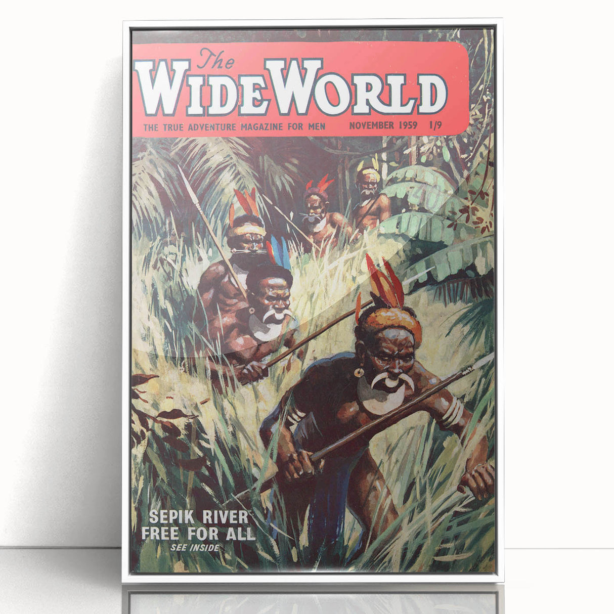 Sepik River Free for All - Vintage Magazine Cover Wall Art
