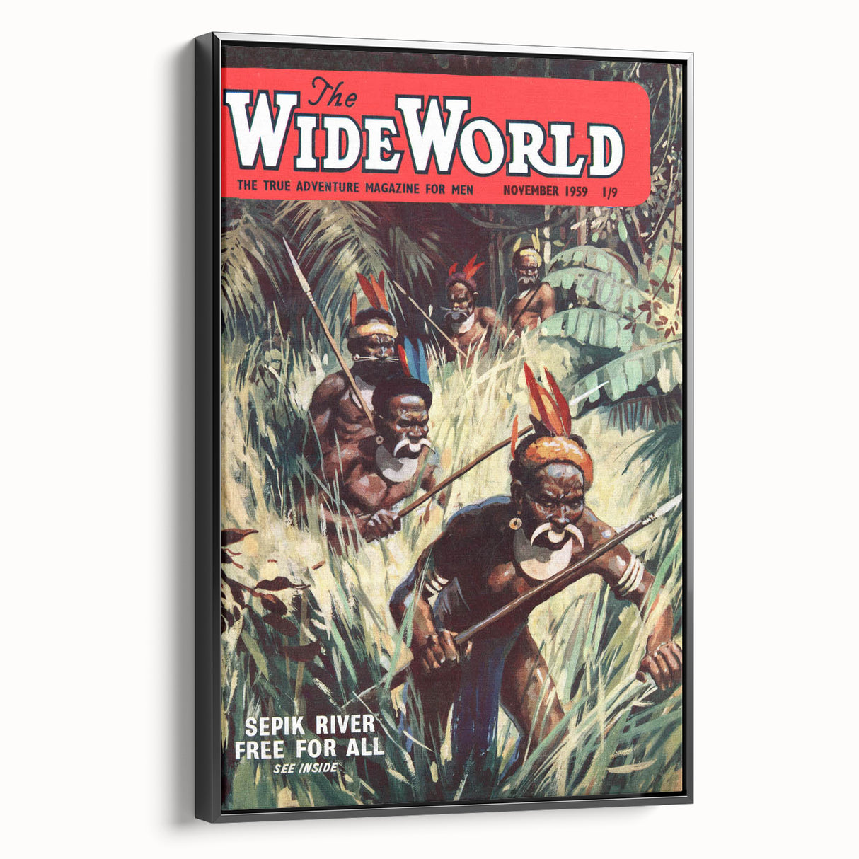 Sepik River Free for All - Vintage Magazine Cover Wall Art