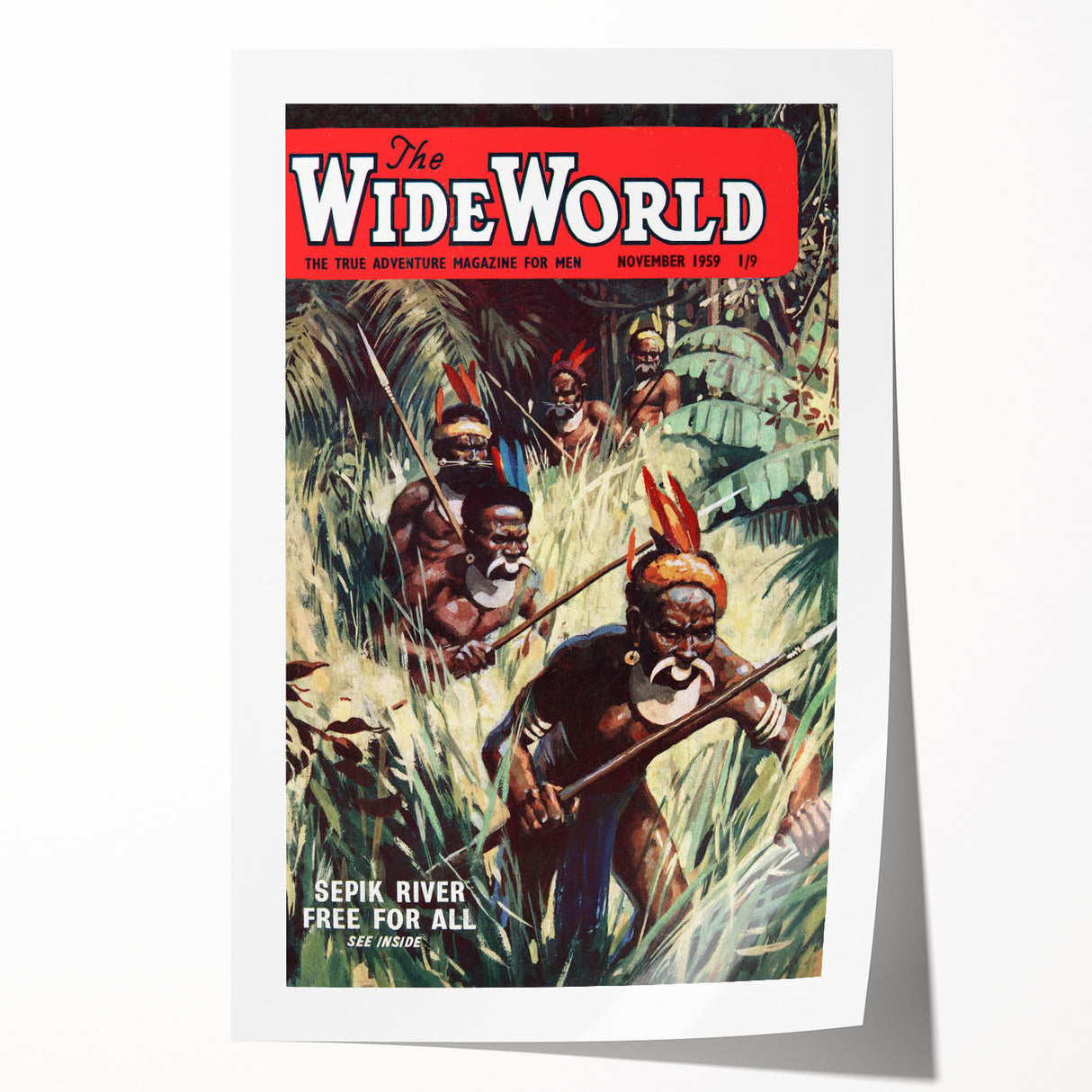 Sepik River Free for All - Vintage Magazine Cover Wall Art